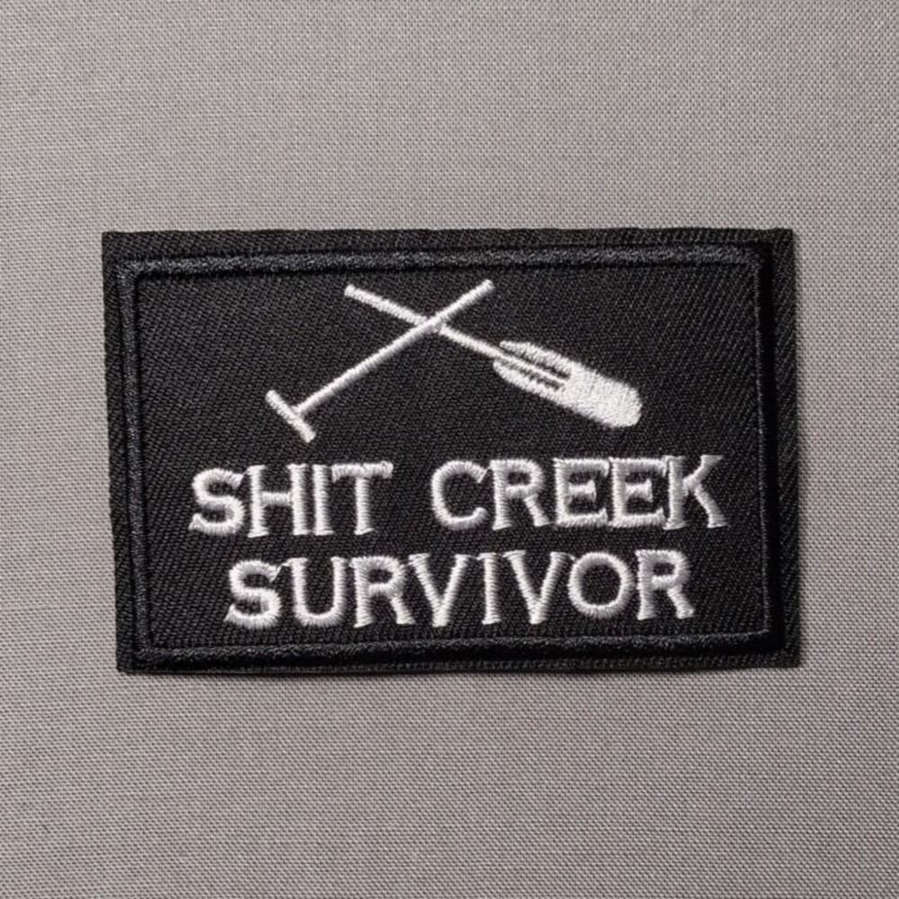 $hit Creek Survivor Iron On Patch | Funny Patch